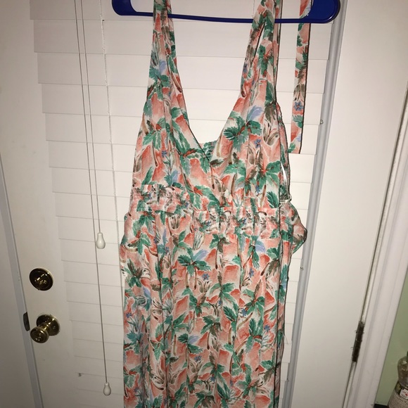 Beautiful long flowing  tropical dress forever 21 - Picture 6 of 10